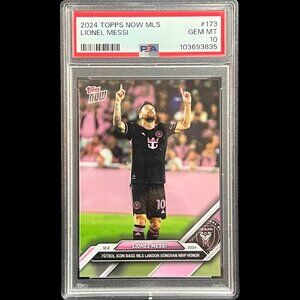 Graded Lionel Messi Topps Now MLS #173| Soccer Icon | PSA 10 | Inter Miami | Gem